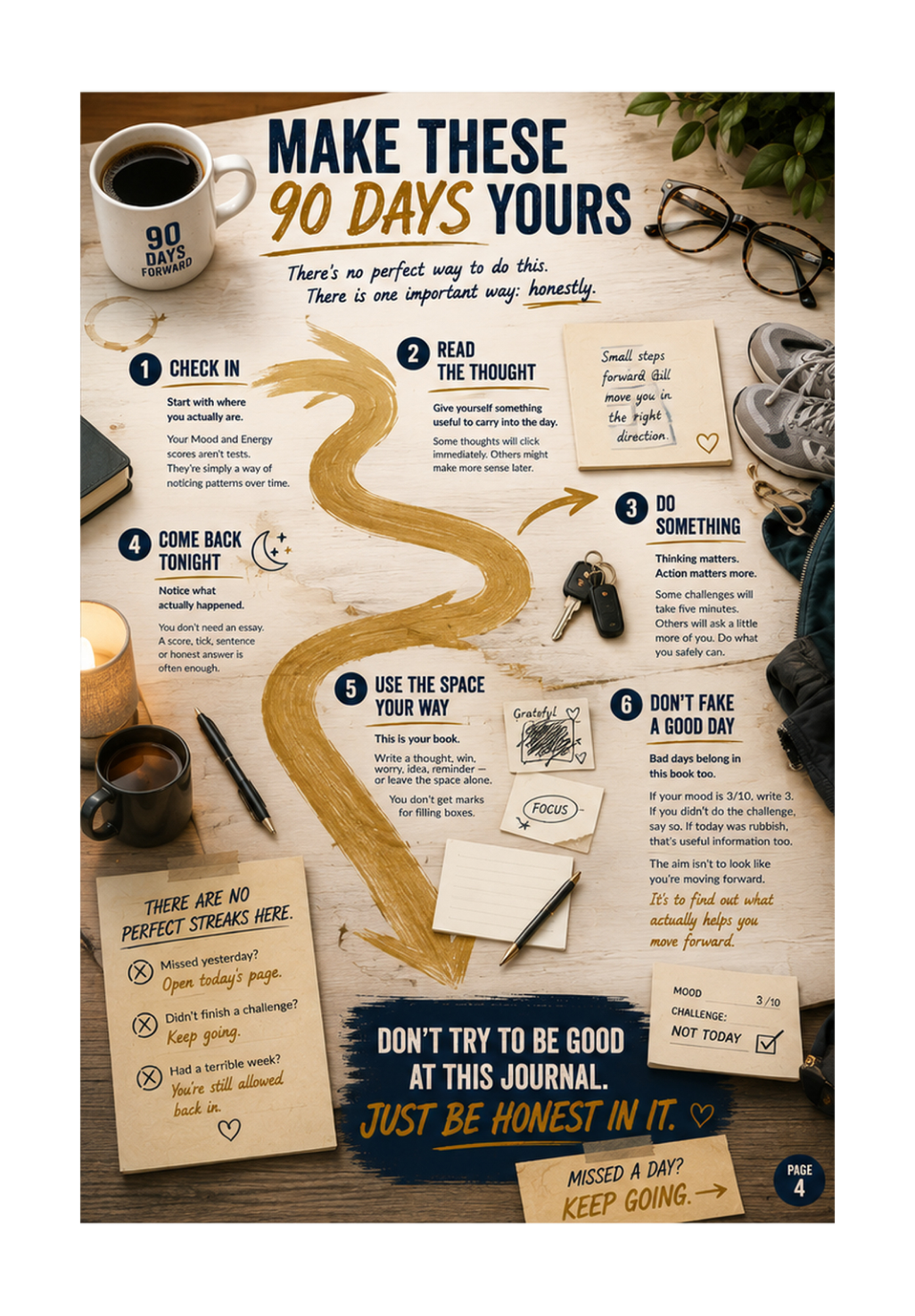 Make These 90 Days Yours page from 90 Days Forward